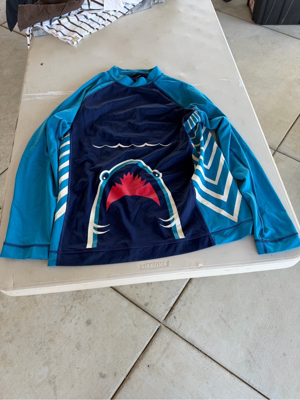 Lands' End Boys Rashguard Swim Shirt